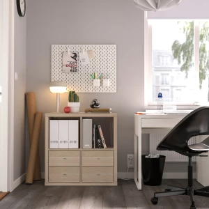 Книжный шкаф - IKEA KALLAX, 77х39х77 см, под беленый дуб, КАЛЛАКС ИКЕА