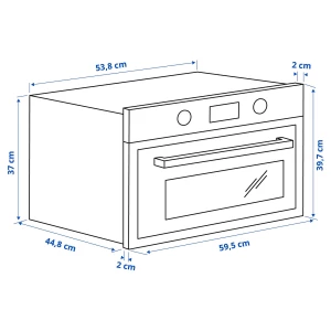 Второе фото. Духовка - ANRÄTTA / ANRАTTA IKEA/ АНРЭТТА ИКЕА, 59.5х40 см, серебристый