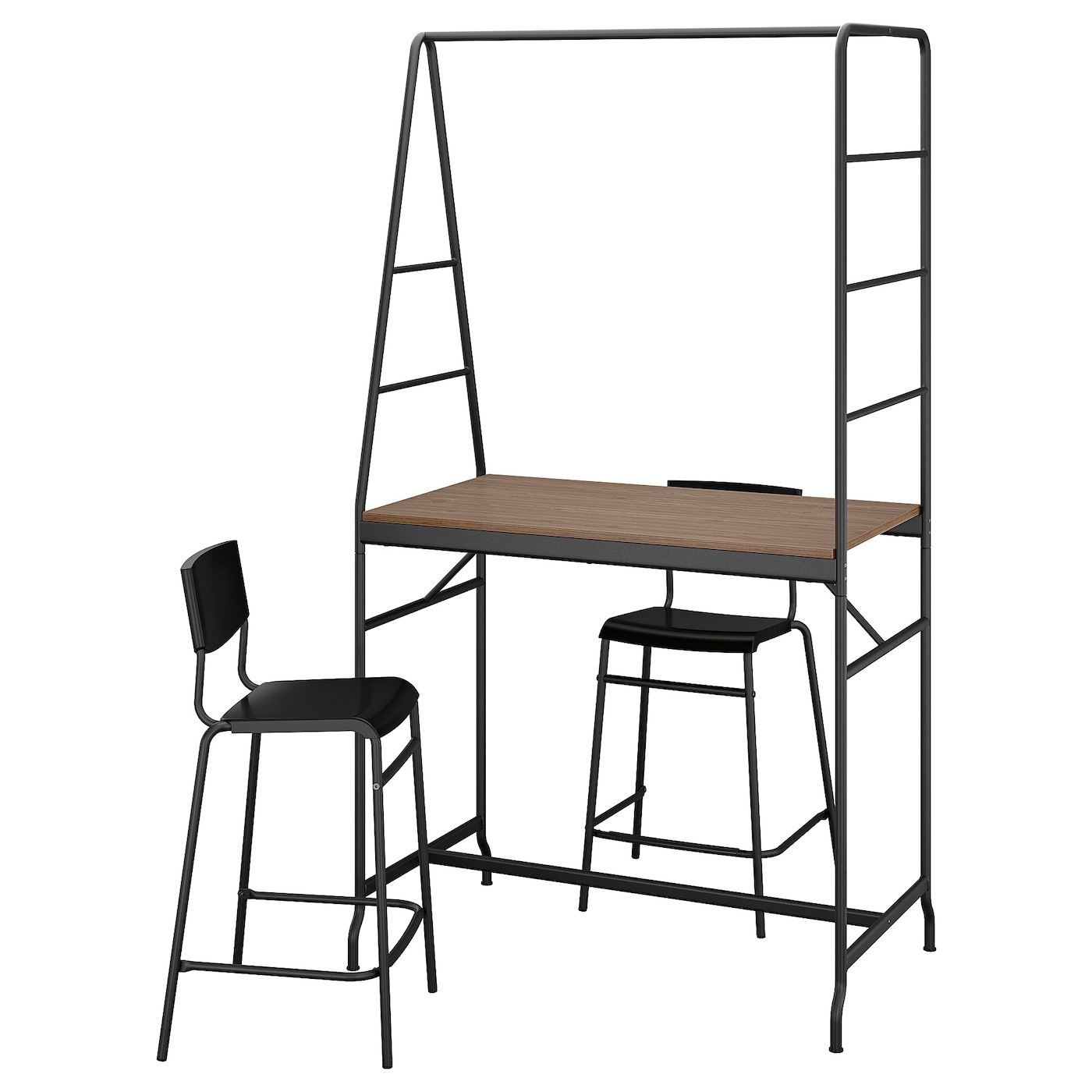 Комплект барного стола и барных стульев - HÅVERUD/STIG IKEA/ХОВЕРЮД/СТИГ ИКЕА, 105 см, черный/коричневый
