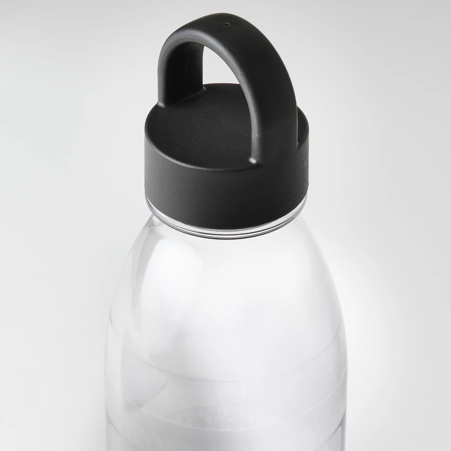 Бутылка с крышкой - IKEA 365+, 0.7 л, прозрачный/темно-серый, ИКЕА 365+ (изображение №4)