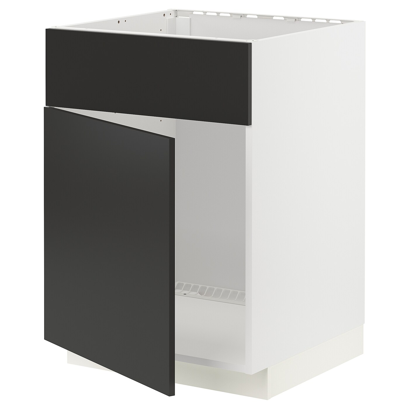 Напольный шкаф  - IKEA METOD, 88x62x60см, белый/черный, МЕТОД ИКЕА
