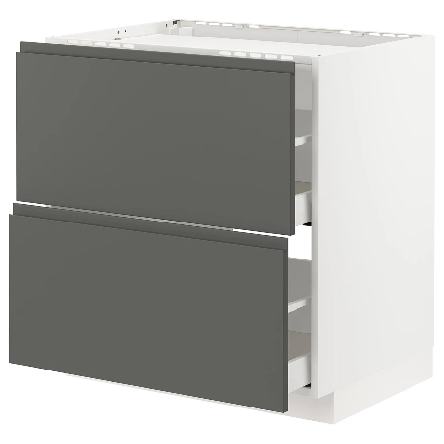 Напольный шкаф  - IKEA METOD MAXIMERA, 88x62,1x80см, белый/темно-серый, МЕТОД МАКСИМЕРА ИКЕА (изображение №1)