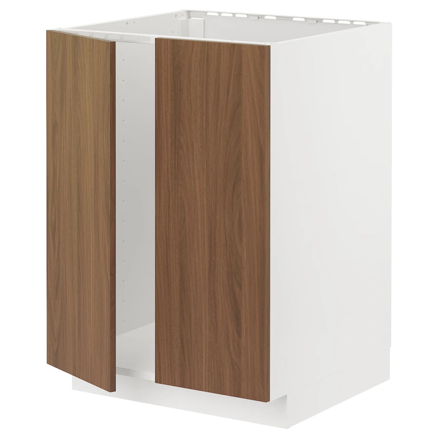 Напольный шкаф - METOD IKEA/ МЕТОД ИКЕА,  60х60 см, белый/коричневый (изображение №1)