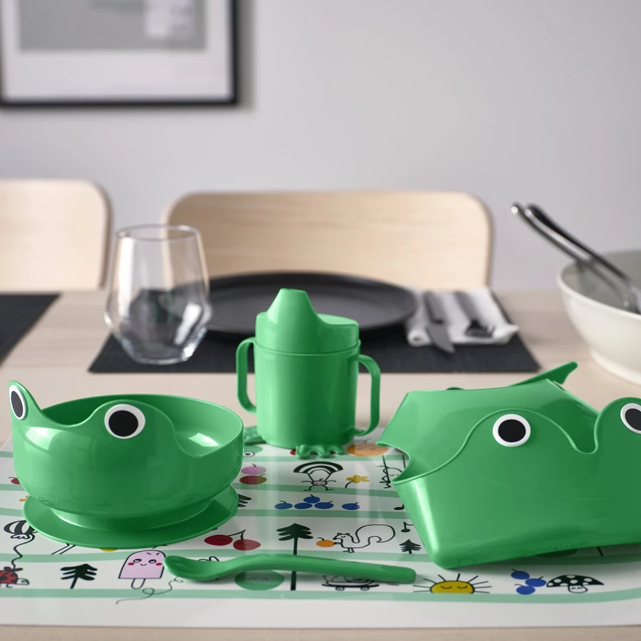 Тарелки детские-IKEA MATA/МАТА ИКЕА, зеленый (изображение №2)