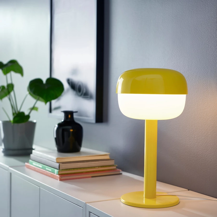 Настольная лампа - BLÅSVERK /BLАSVERK IKEA/ БЛОСВЕРК ИКЕА, желтый (изображение №3)