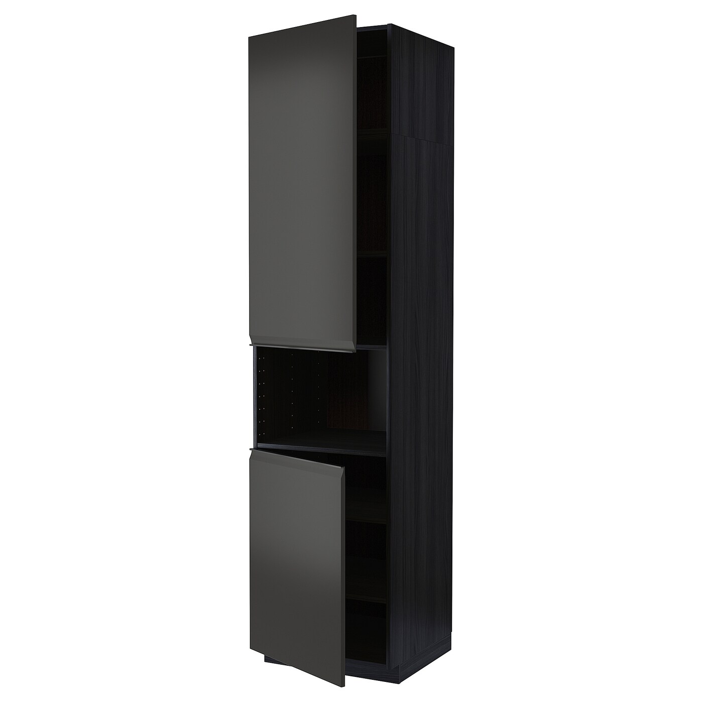 Высокий шкаф - IKEA METOD/МЕТОД ИКЕА, 60х60х240 см, черный