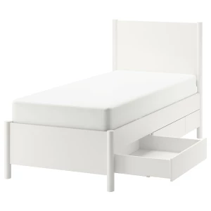 Каркас кровати с ящиками - TONSTAD IKEA/ ТОНСТАД ИКЕА, 90х200 см, белый