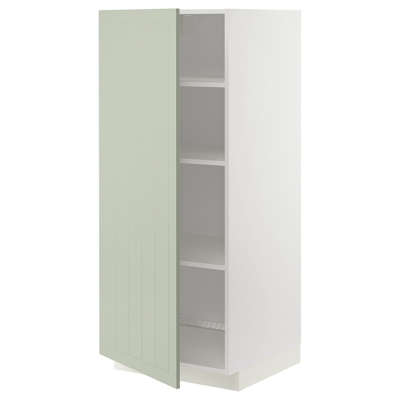 Напольный кухонный шкаф - IKEA METOD/МЕТОД ИКЕА, 140х60х60 см, белый/зеленый