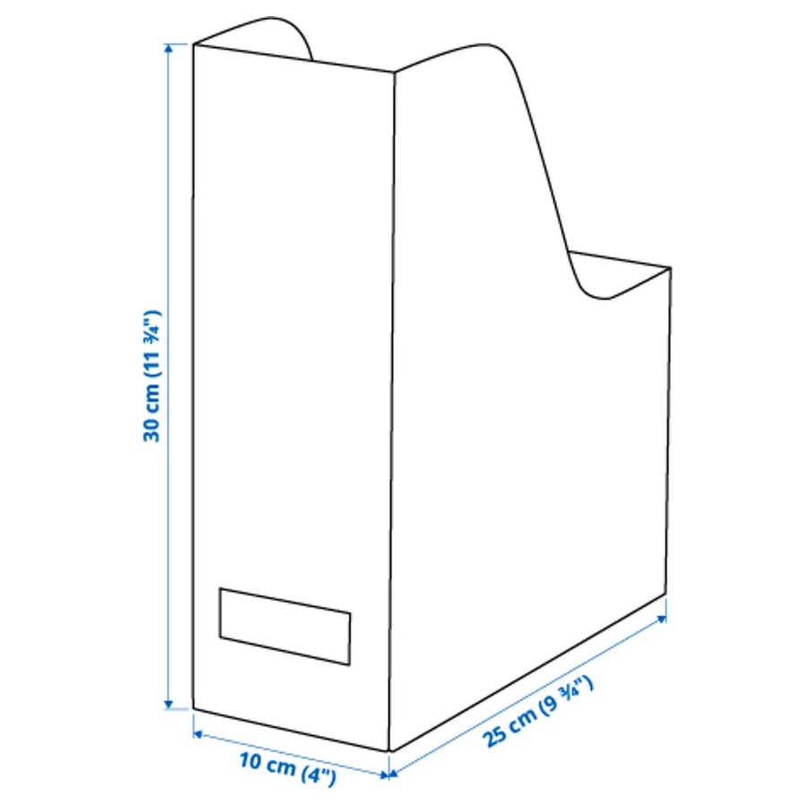 Папка журнальная - TJENA IKEA/ ТЬЕББА ИКЕА,  30х10 см, белый (изображение №8)