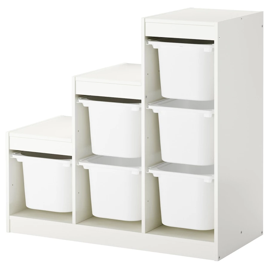 Стеллаж - IKEA TROFAST, 99х44х94 см, белый, ТРУФАСТ ИКЕА (изображение №1)
