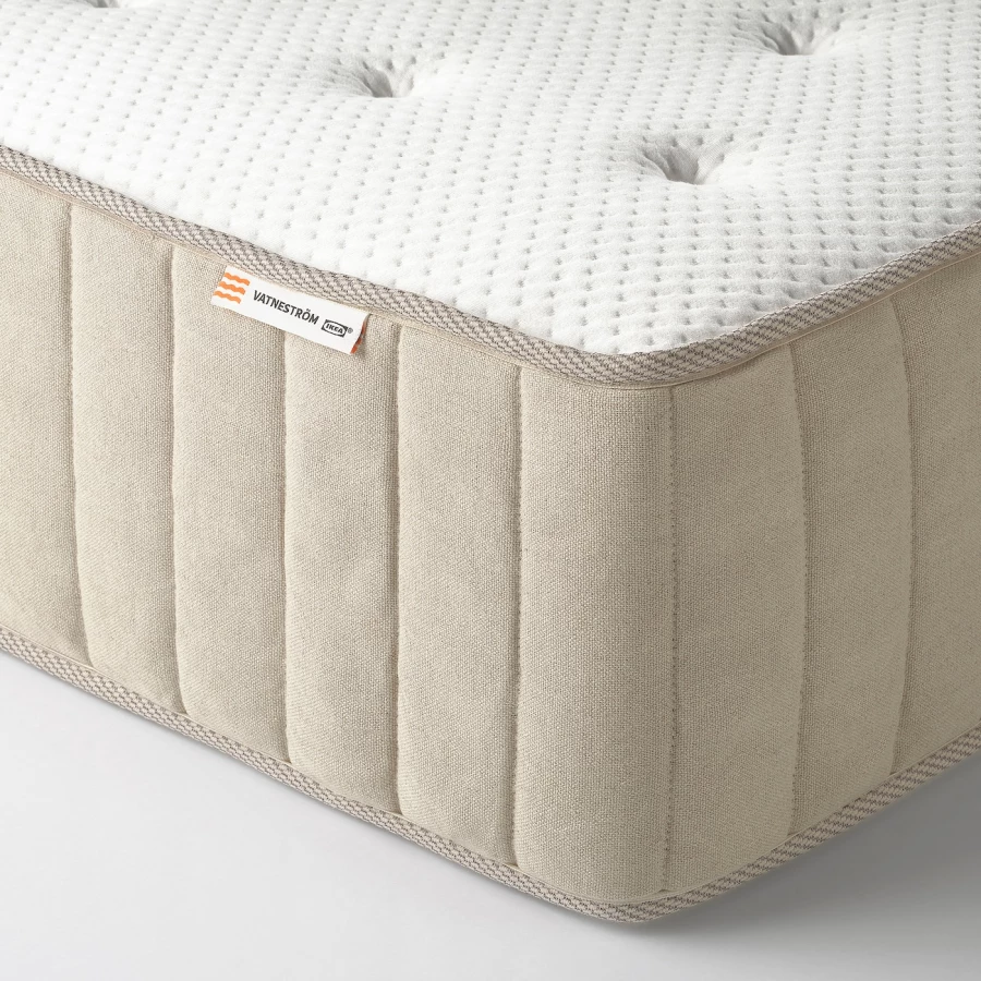 Континентальная кровать - IKEA ESPEVÄR/VATNESTRÖM/ESPEVAR/VATNESTROM, 200х140 см, жесткий матрас, белый, ЭСПЕВАР/ВАТНЕСТРЁМ/ВАТНЕСТРЕМ ИКЕА (изображение №3)