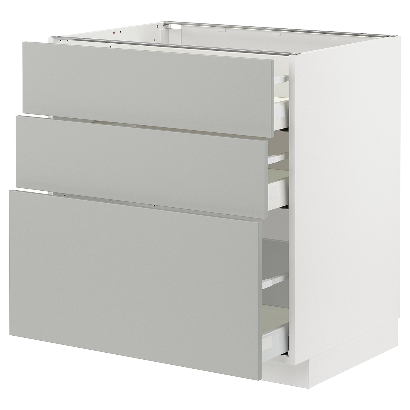 Напольный шкаф - METOD / MAXIMERA IKEA/ МЕТОД/ МАКСИМЕРА ИКЕА,  80х80 см, белый/серый