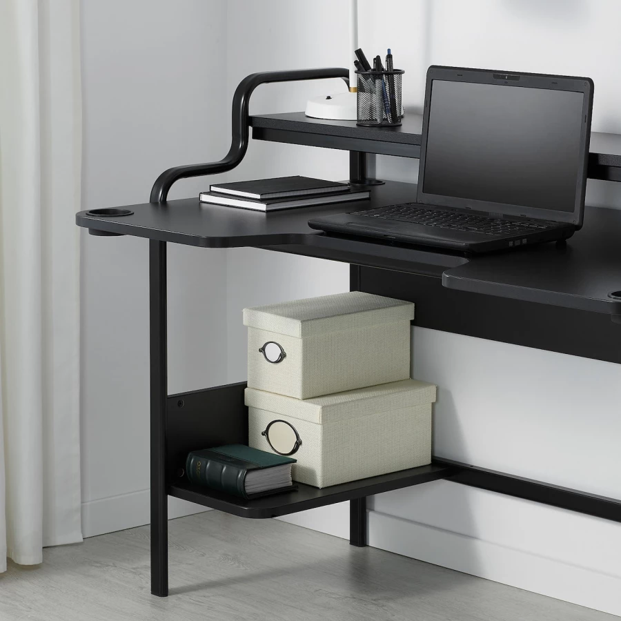 Игровой стол - IKEA FREDDE, 140х74х73 см, черный, ФРЕДДЕ ИКЕА (изображение №5)