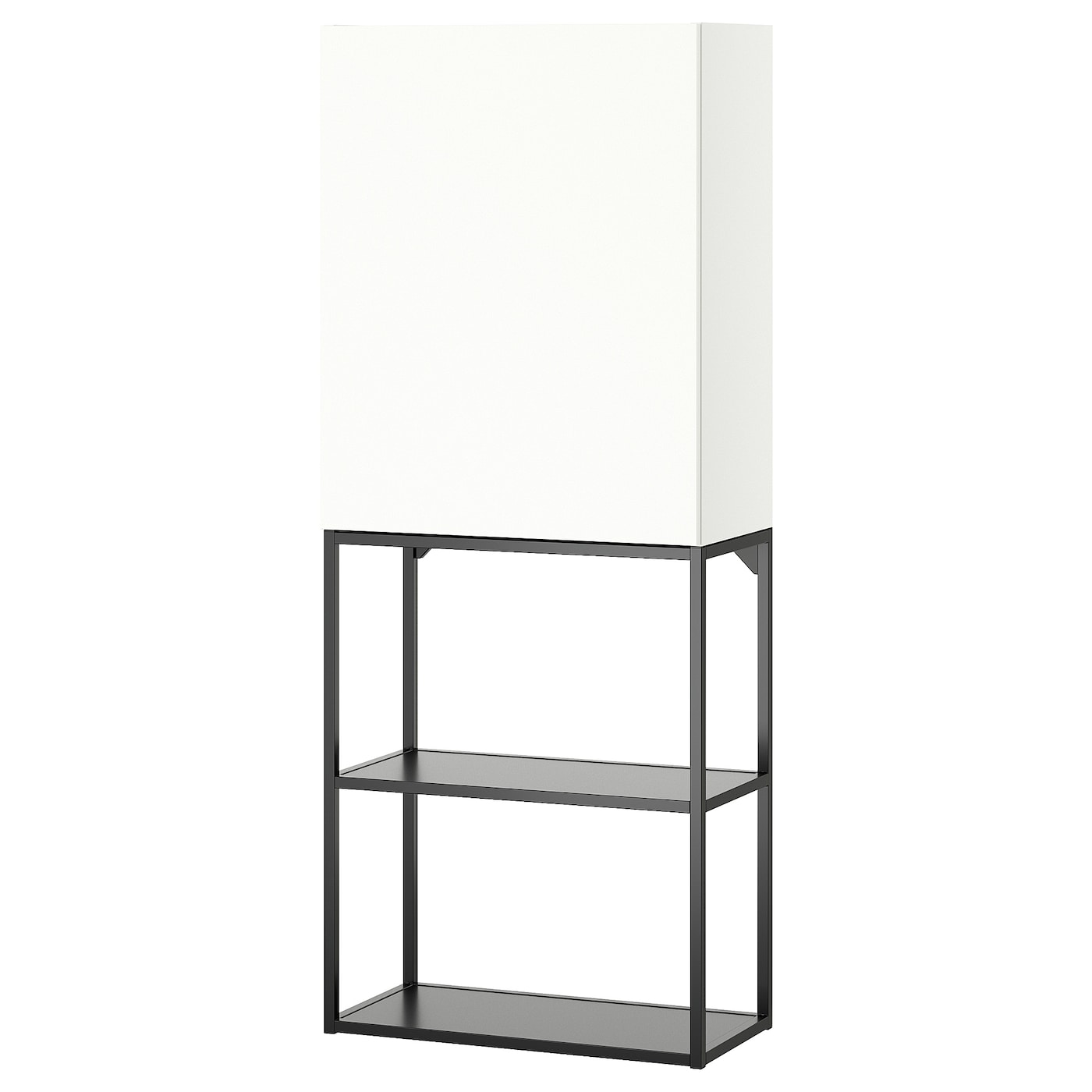 Навесной шкаф - ENHET IKEA/ ЭНХЕТ ИКЕА,   60x32x150 см, белый/черный
