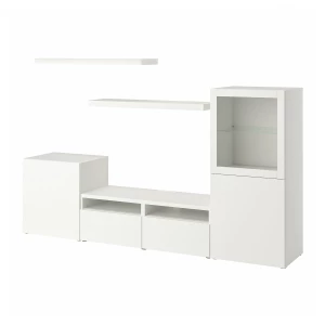 Комплект мебели д/гостиной - IKEA BESTÅ/BESTA LACK, 129x42x240см, белый, БЕСТО ЛАКК ИКЕА