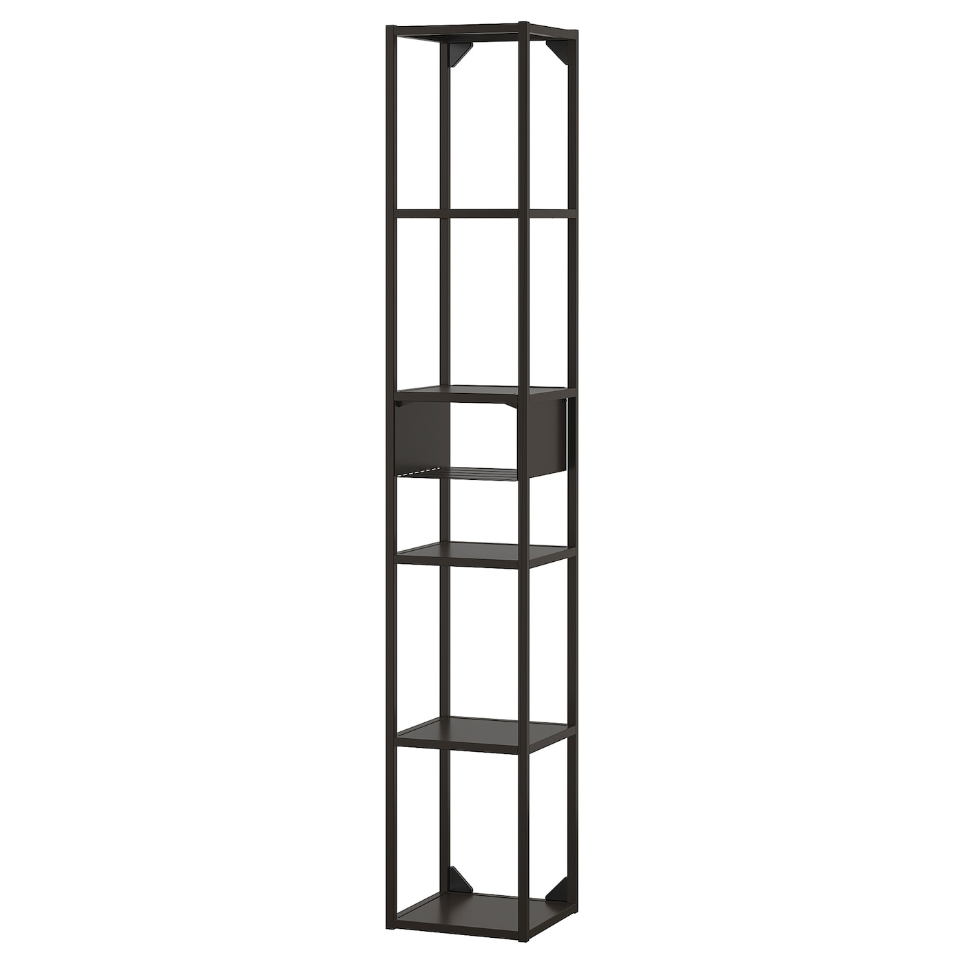Стеллаж - IKEA ENHET, 30х30х180 см, антрацит, ЭНХЕТ ИКЕА