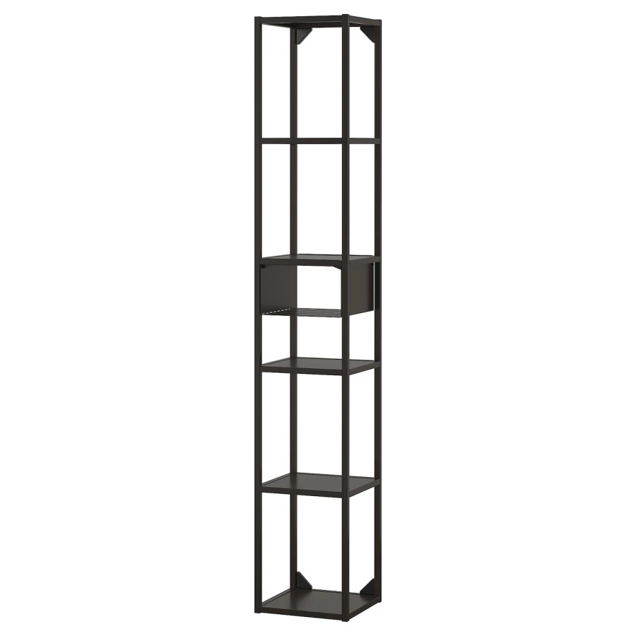 Стеллаж - IKEA ENHET, 30х30х180 см, антрацит, ЭНХЕТ ИКЕА (изображение №1)