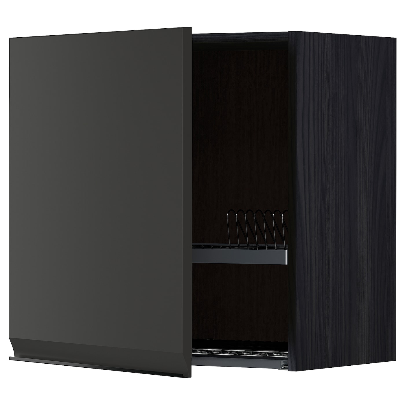 Навесной шкаф с сушилкой - METOD IKEA/ МЕТОД ИКЕА, 60х60 см, черный
