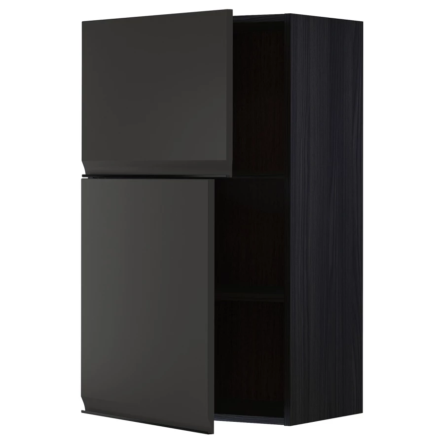 Навесной шкаф с полкой - METOD IKEA/ МЕТОД ИКЕА, 100х60 см,  черный (изображение №1)