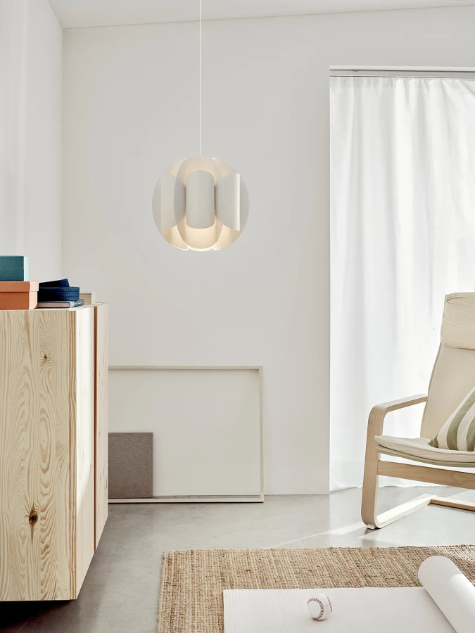 Подвесной светильник - TRUBBNATE IKEA / ТРЮББНАТЕ   ИКЕА,  38 см, белый (изображение №6)