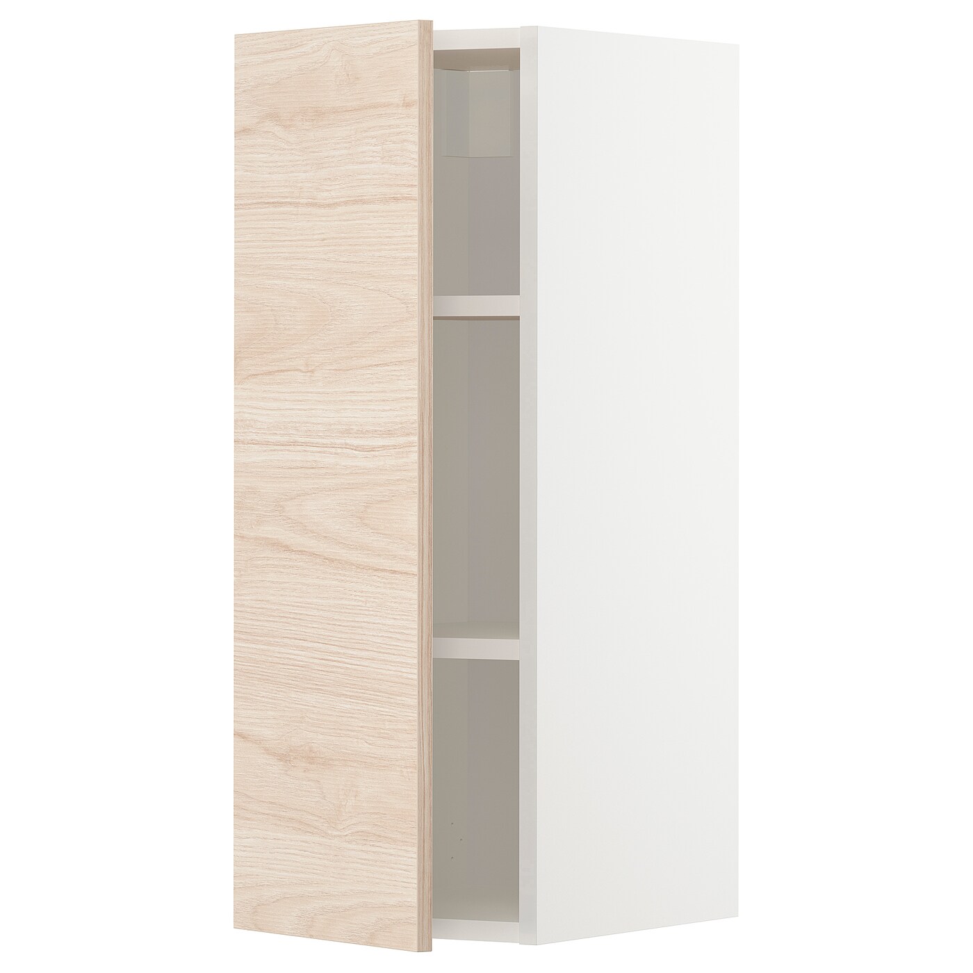 Навесной шкаф с полкой - METOD IKEA/ МЕТОД ИКЕА, 80х30 см, белый/под беленный дуб