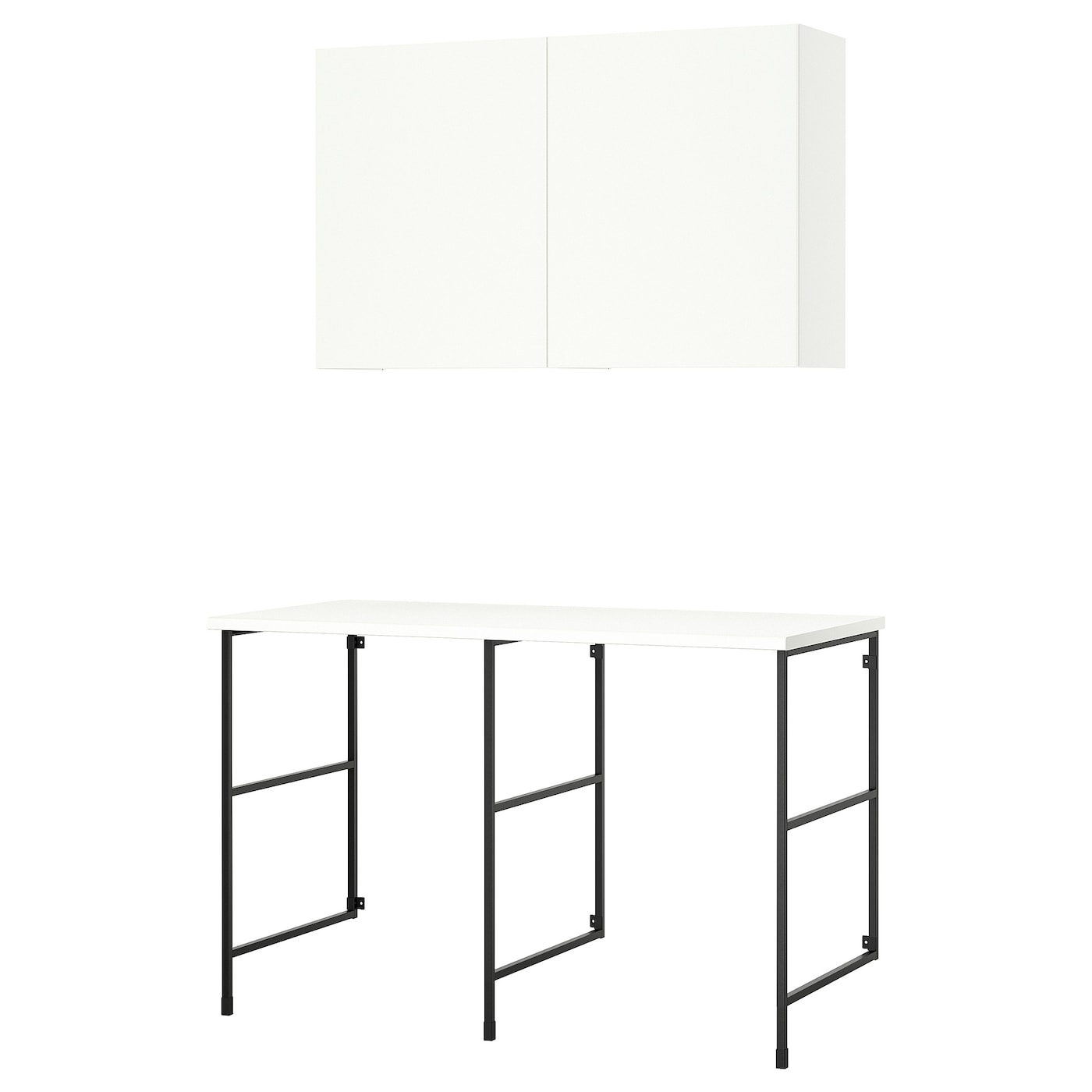 Комбинация - IKEA ENHET/ЭНХЕТ ИКЕА, 90,5х63,5х139 см, белый