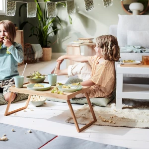 Второе фото. Поднос на ножках - IKEA RESGODS, 52х29х25 см, бамбук, РЕСГОДС ИКЕА