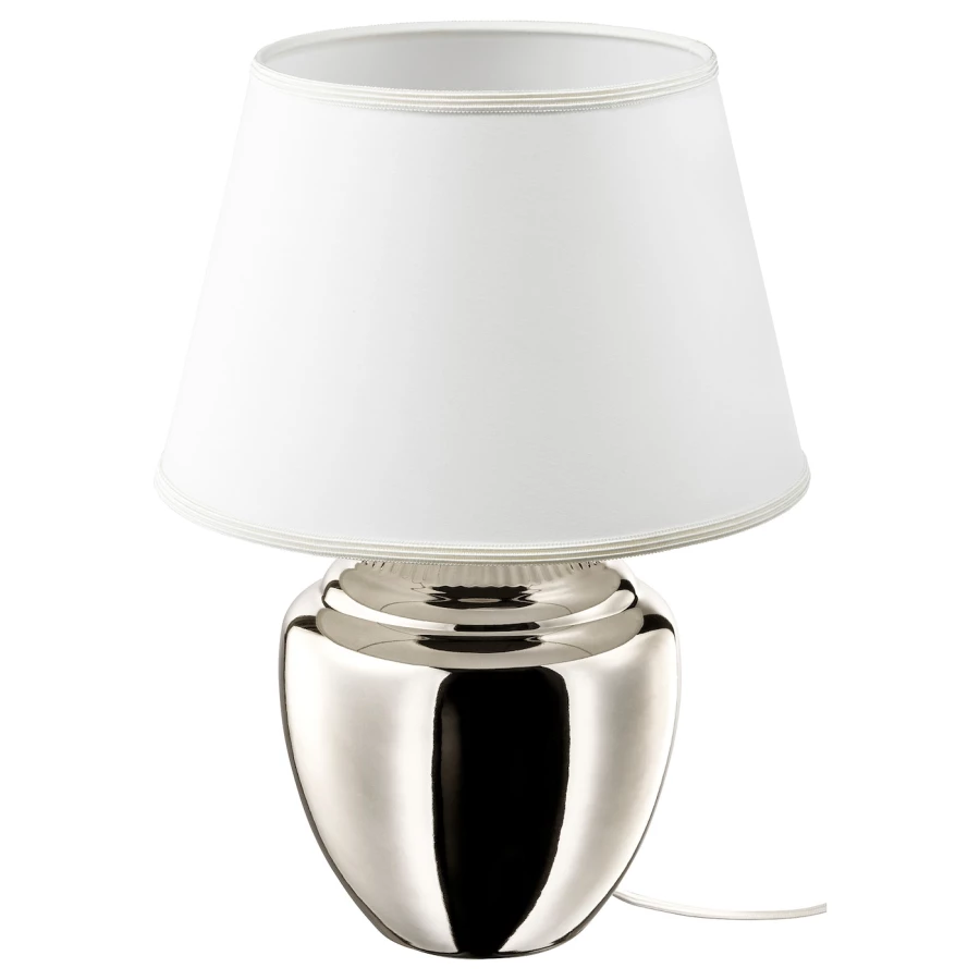 Лампа - RICKARUM   IKEA/РИККАРУМ  ИКЕА, 47 см, белый/серебристый (изображение №1)