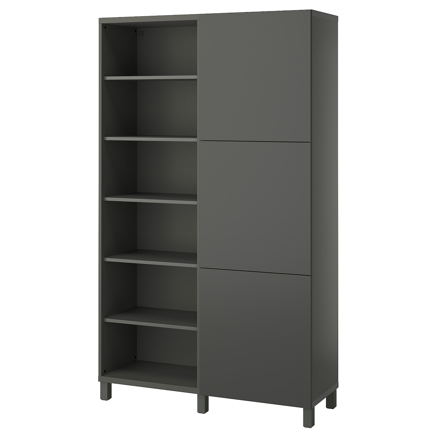 Комбинация для хранения - BESTÅ/ BESTА IKEA/ БЕСТА/БЕСТО ИКЕА, 202х120 см, темно-серый