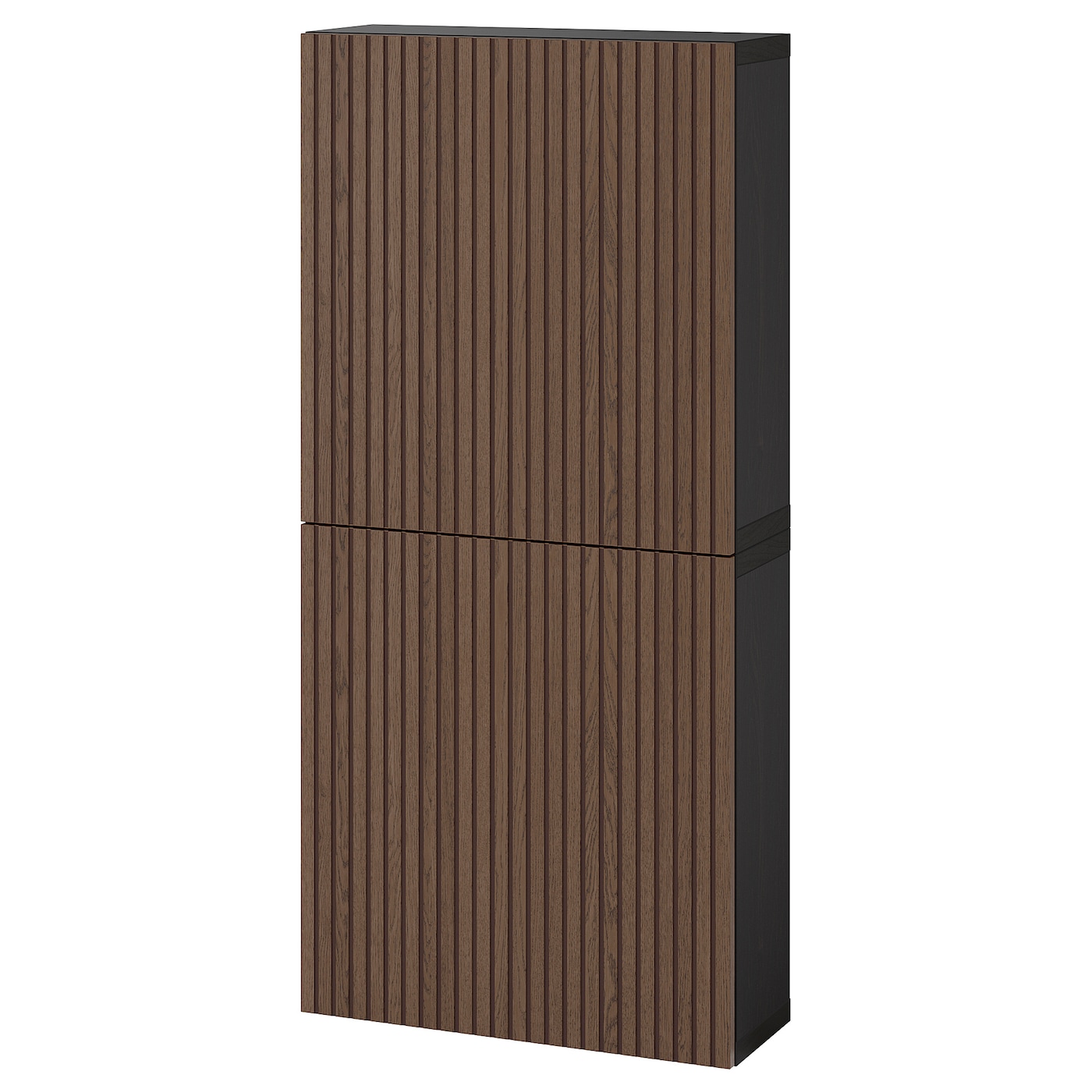 Навесной шкаф - IKEA BESTÅ/BESTA, 60x22x128 см, коричневый, БЕСТО ИКЕА