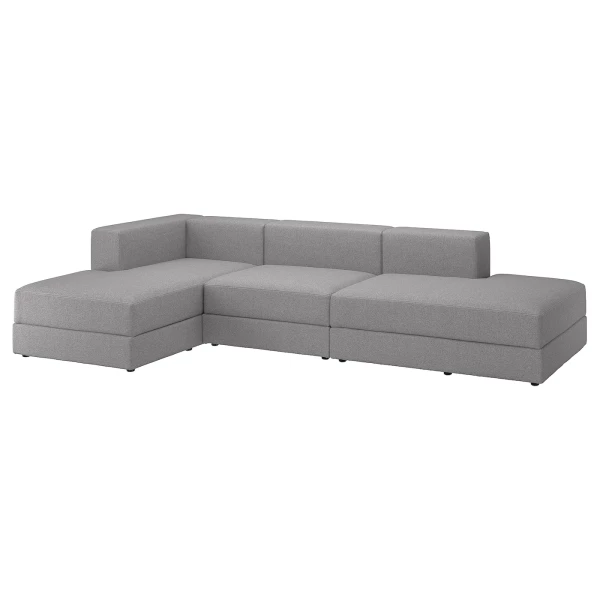 Угловой диван - IKEA JÄTTEBO/JATTEBO/ЯТТЕБО ИКЕА, 71х160х324 см, серый