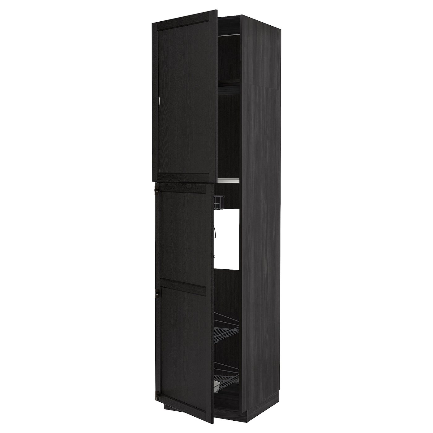Высокий шкаф - IKEA METOD/MAXIMERA/МЕТОД/МАКСИМЕРА ИКЕА, 60х60х240 см, черный