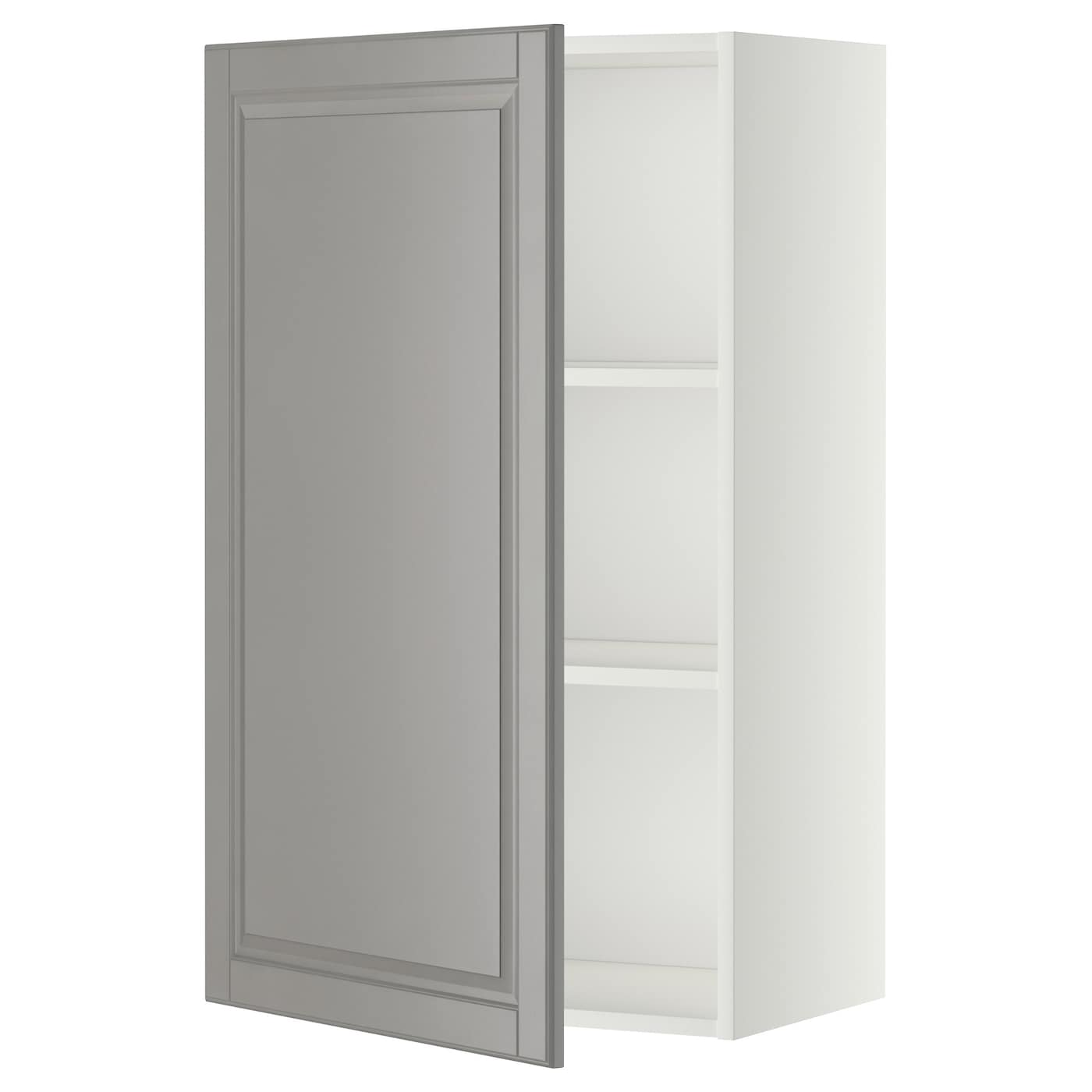 Навесной шкаф с полкой - METOD IKEA/ МЕТОД ИКЕА, 100х60 см, белый/серый