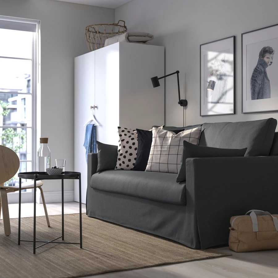 2-местный диван - IKEA HYLTARP, 93x182см, серый, ХИЛТАРП ИКЕА (изображение №3)
