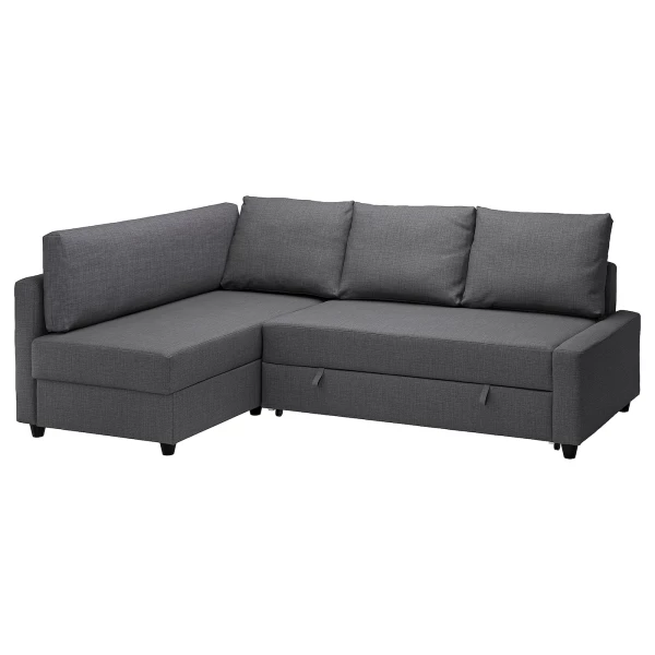 Угловой диван-кровать - IKEA FRIHETEN, 66x151x230см, черный, ФРИХЕТЭН ИКЕА