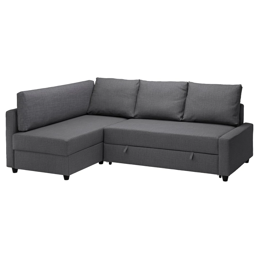 Угловой диван-кровать - IKEA FRIHETEN, 66x151x230см, черный, ФРИХЕТЭН ИКЕА (изображение №1)