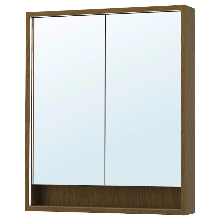 Зеркальный шкаф - FAXÄLVEN / FAXАLVEN IKEA/  ФАКСЭЛЬВЕН ИКЕА , 80х15х95 см, коричневый (изображение №1)