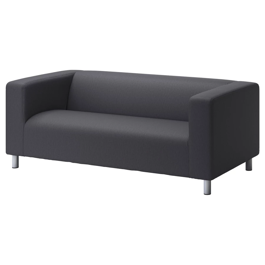 Чехол на 2-местный диван - KLIPPAN  IKEA/  КЛИППАН ИКЕА,  серый (изображение №1)
