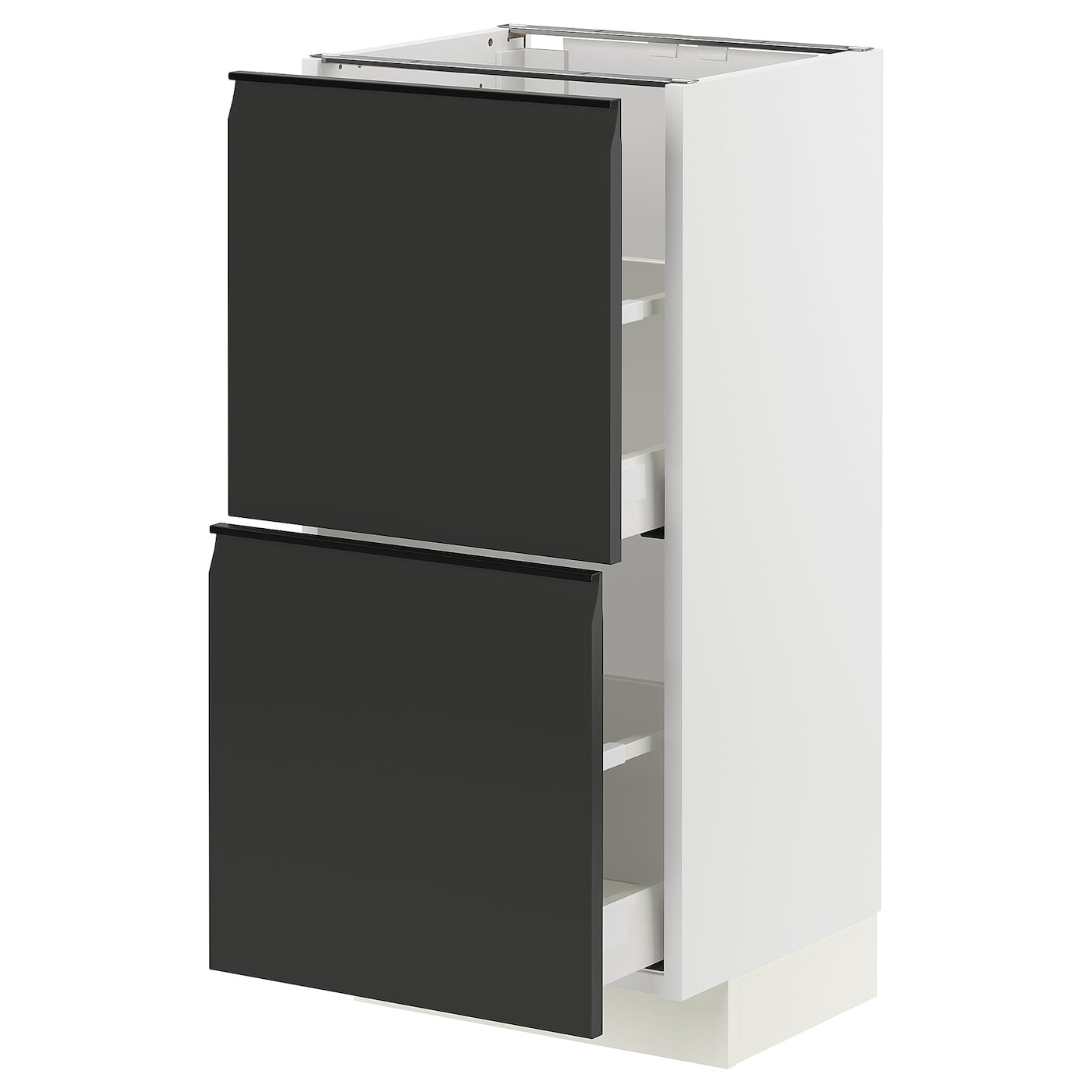 Напольный шкаф - METOD / MAXIMERA IKEA/ МЕТОД/ МАКСИМЕРА ИКЕА,  40х88 см, белый/черный