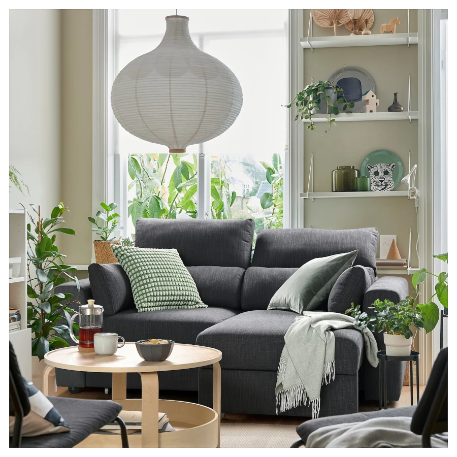 2-местный диван - IKEA ESKILSTUNA/ЭСКИЛЬСТУНА ИКЕА, 100х109х190 см, темно-серый (изображение №4)