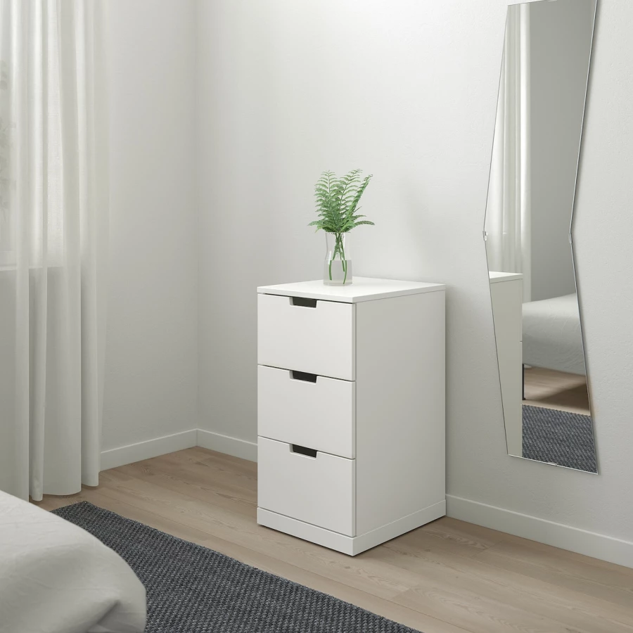 Тумба - IKEA NORDLI/НОРДЛИ ИКЕА, 47х40х76 см, белый (изображение №2)