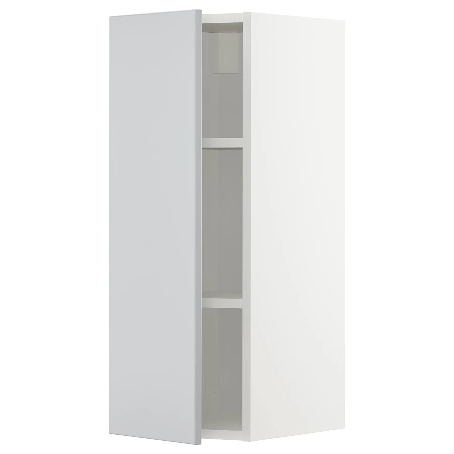 Навесной шкаф с полкой - METOD IKEA/ МЕТОД ИКЕА, 80х30 см, белый/светло-серый (изображение №1)