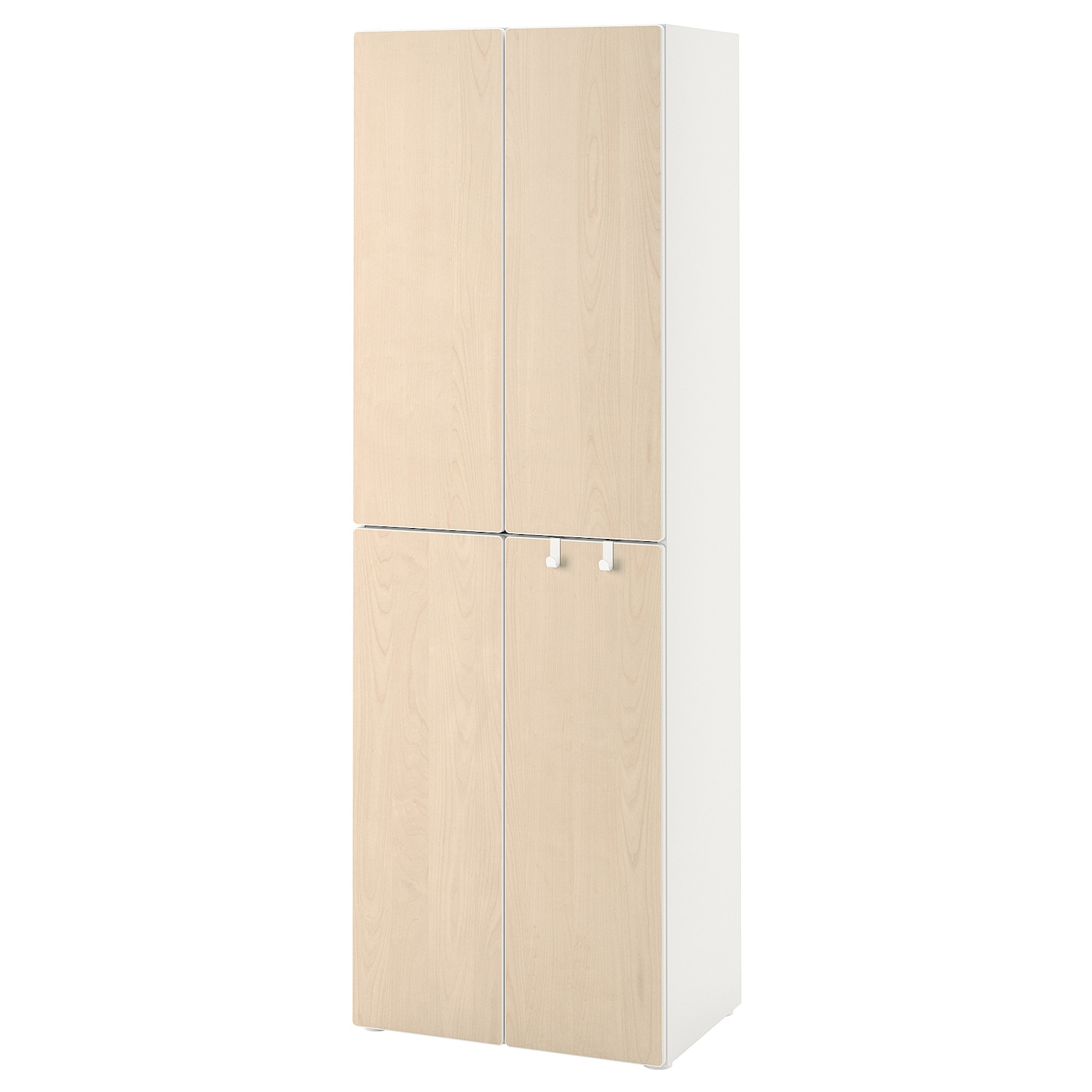 Шкаф детский - IKEA PLATSA/SMÅSTAD/SMASTAD, 60x40x180 см, белый/светло-коричневый, ИКЕА