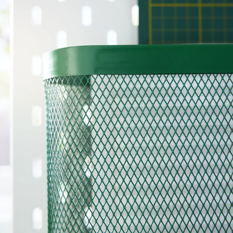 Корзина для хранения IKEA SKÅDIS/СКОДИС ИКЕА, 3 шт, зеленый (изображение №4)