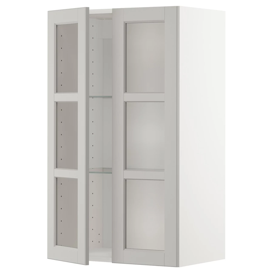 Шкаф  - METOD  IKEA/  МЕТОД ИКЕА, 100х60 см, белый/серый (изображение №1)