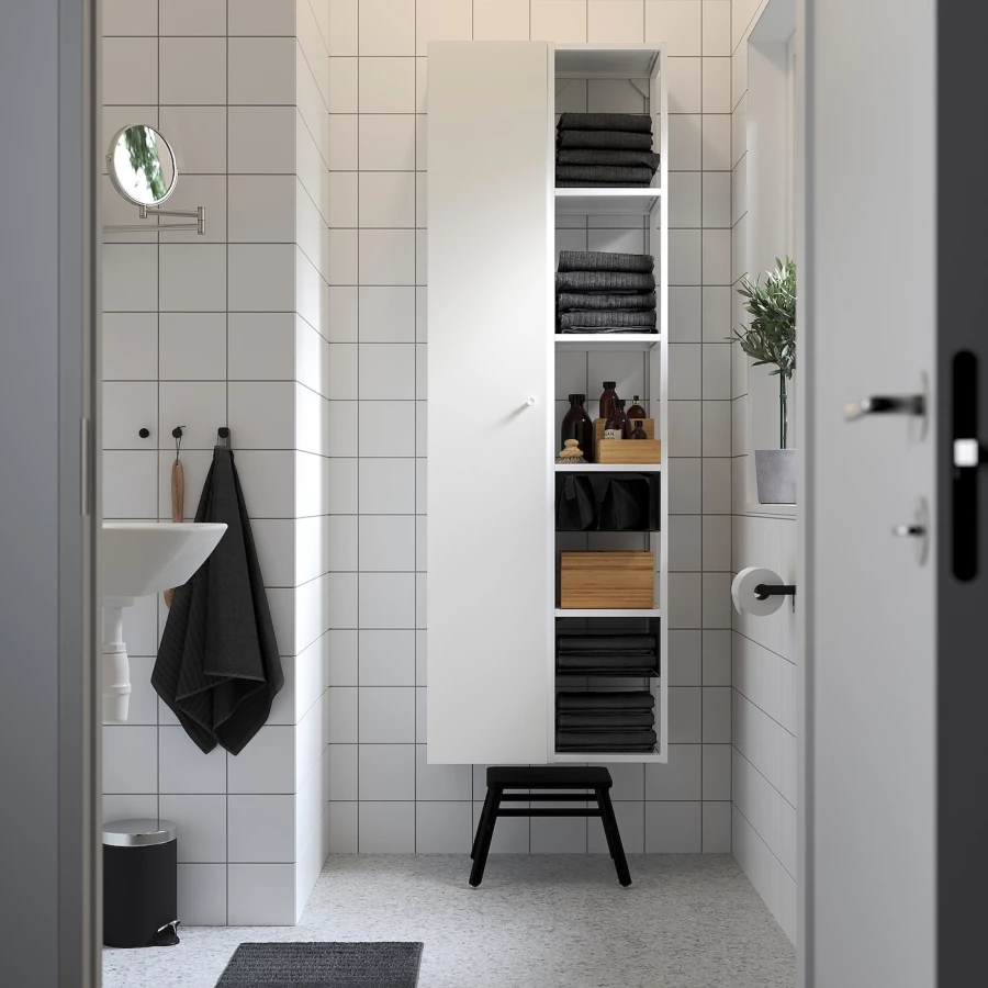 Книжный шкаф -  ENHET IKEA/ ЭНХЕТ ИКЕА, 180х60 см, белый (изображение №3)