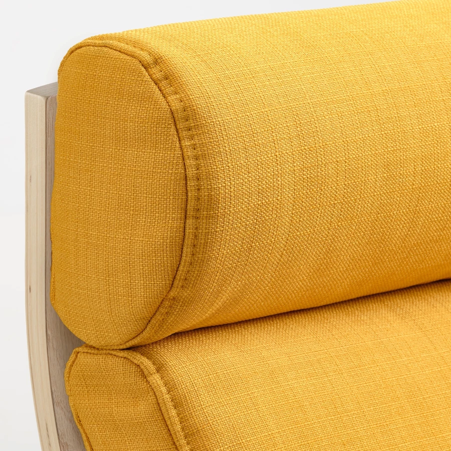 Кресло - IKEA POÄNG/POANG/ПОЭНГ ИКЕА, 68х82х100 см, жёлтый (изображение №4)