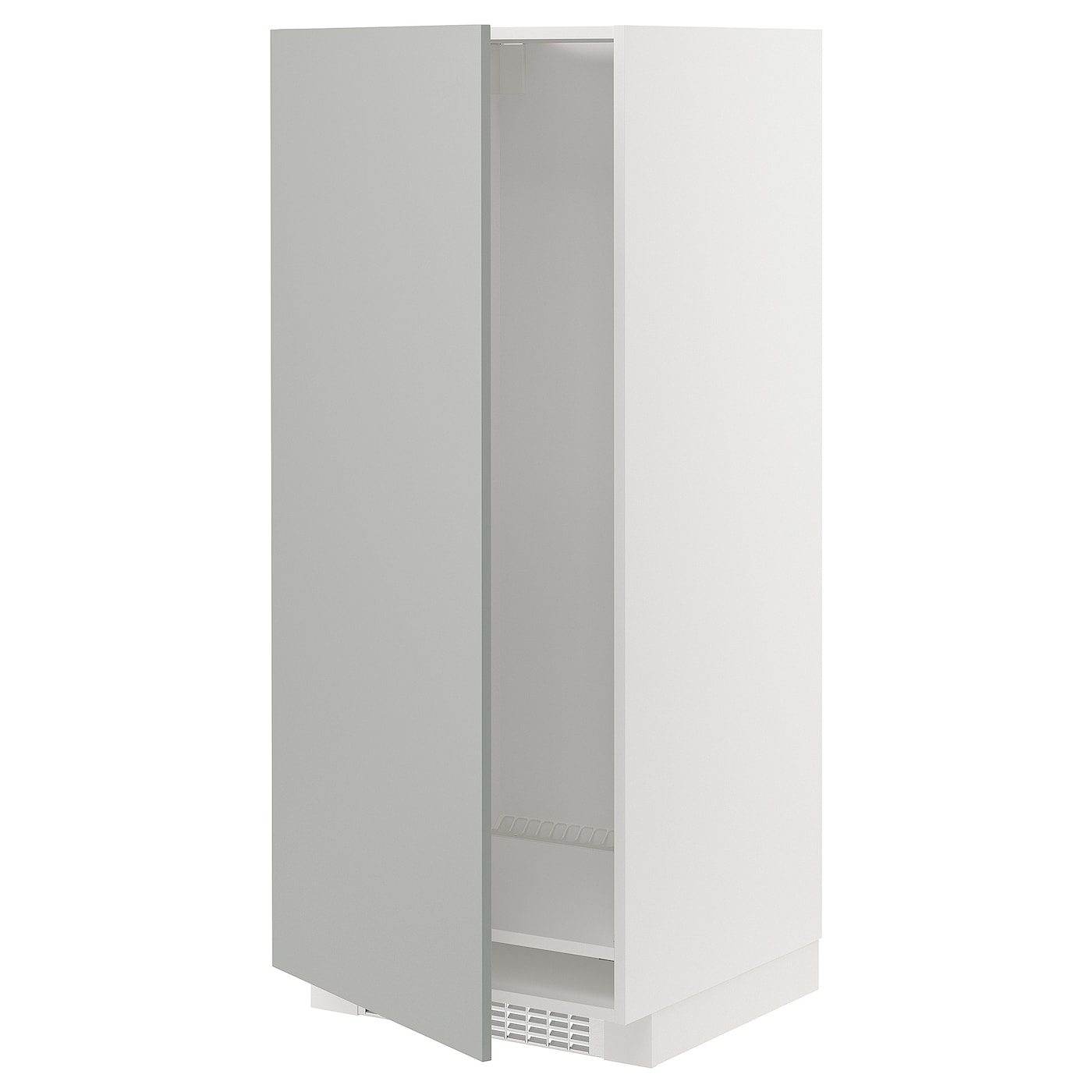 Высокий кухонный шкаф - IKEA METOD/МЕТОД ИКЕА, 140х60х60 см, белый/серый
