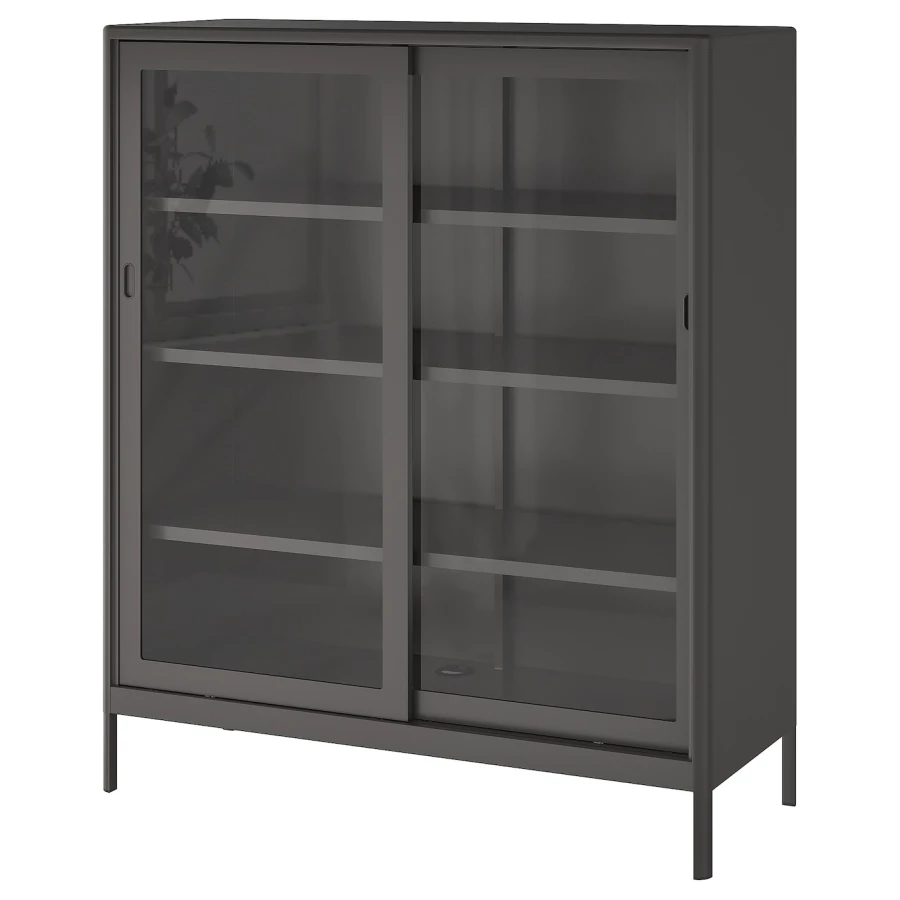 Офисный шкаф - IKEA IDÅSEN/IDASEN, темно-серый, 120х45х140 см, ИДОСЕН ИКЕА (изображение №1)