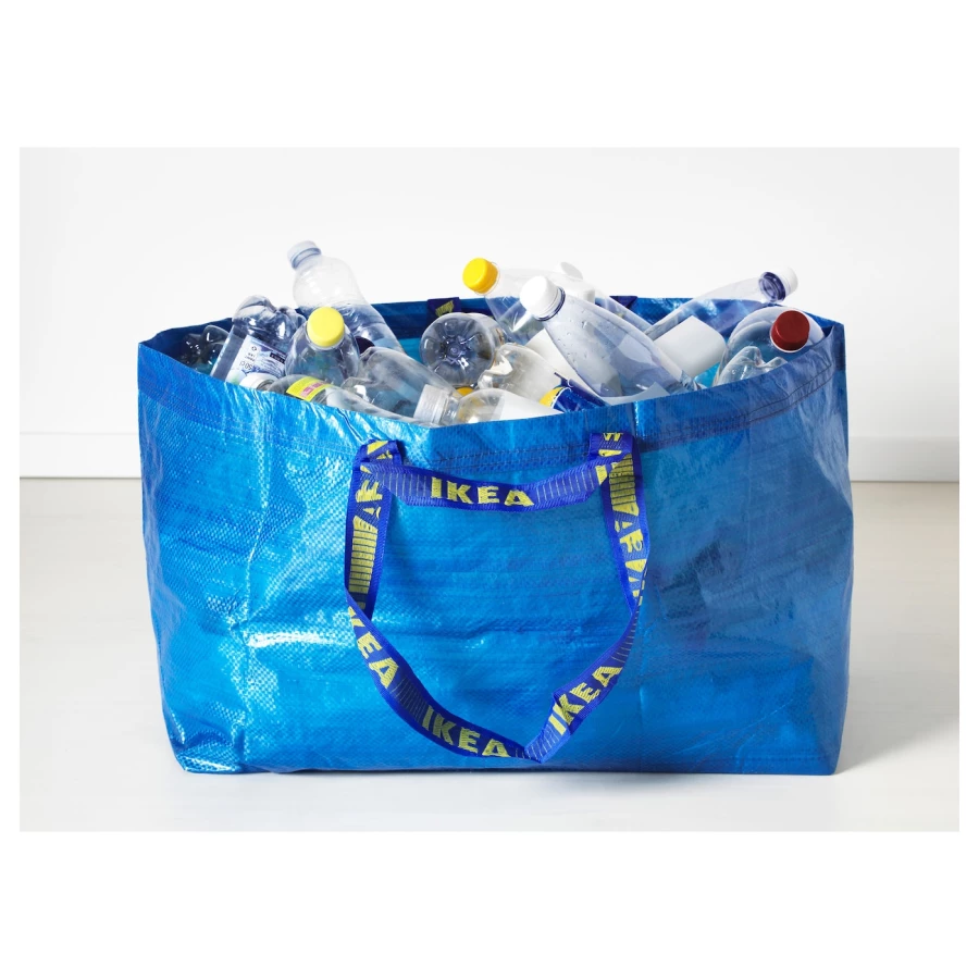 Сумка для хранения -  FRAKTA IKEA/ ФРАКТА ИКЕА, 55х35 см, синий (изображение №4)